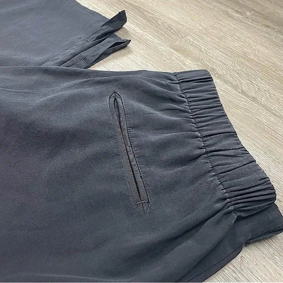 Rag & Bone Store Exclusive Black Silk and Lycra Relaxed Fit Tapered Trousers - Picture 7 of 11